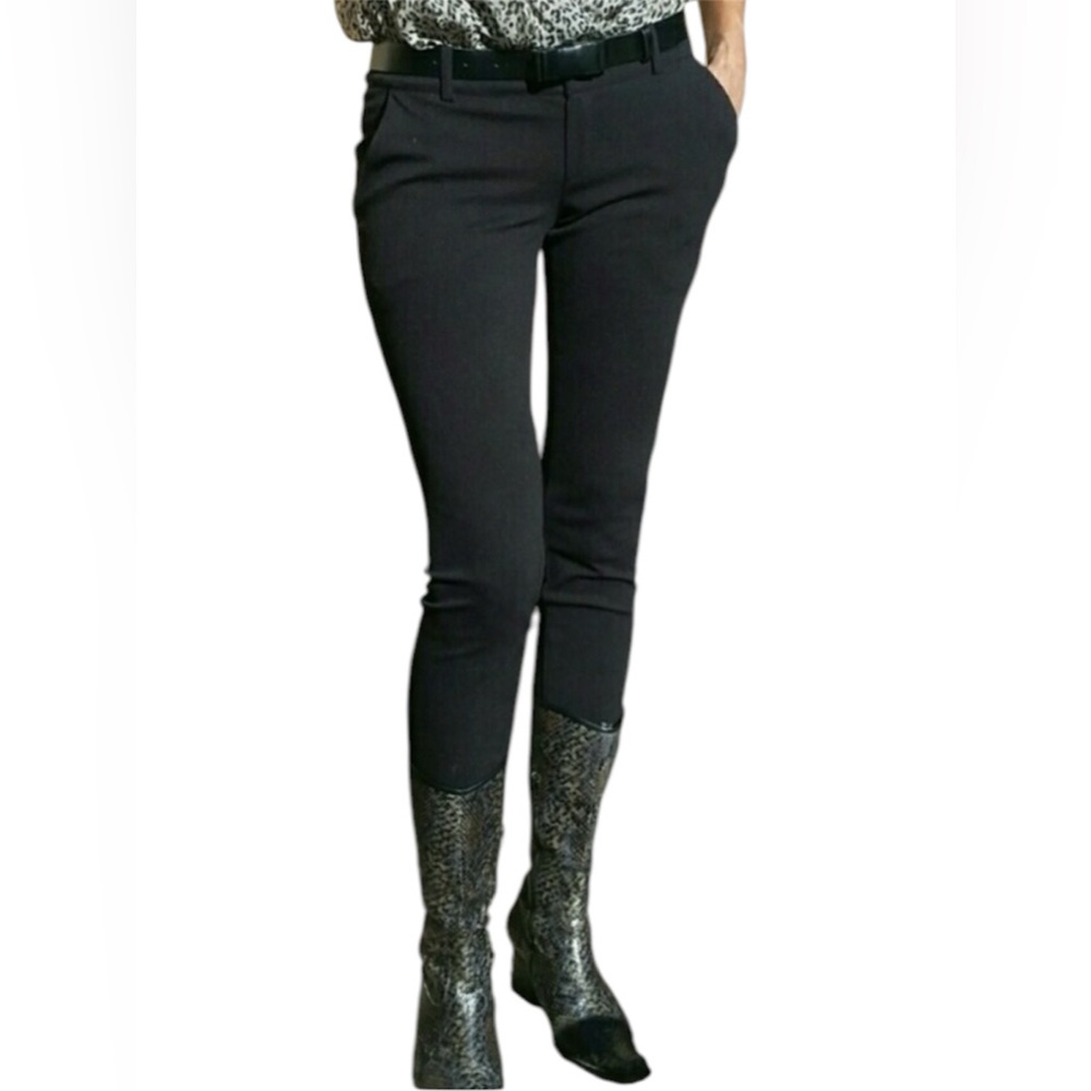 Nwot Seduzione Black Stretch Comfort Pocket Italian-Made Skinny Pant Size Small